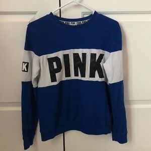 Cute blue PINK sweatshirt!!